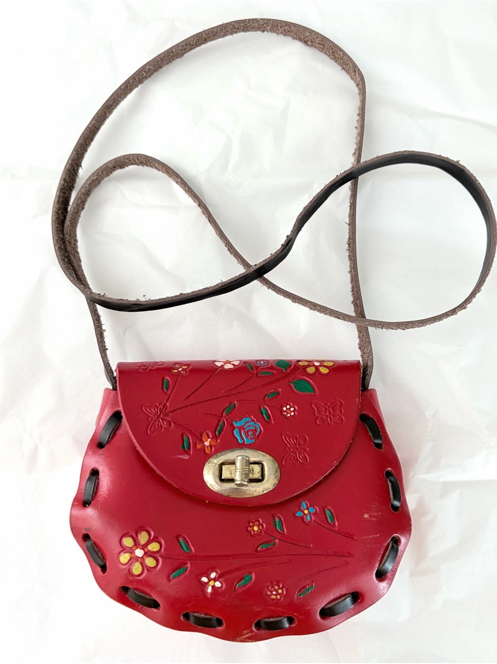 Vintage Tooled Mini Coins/Cards Purse